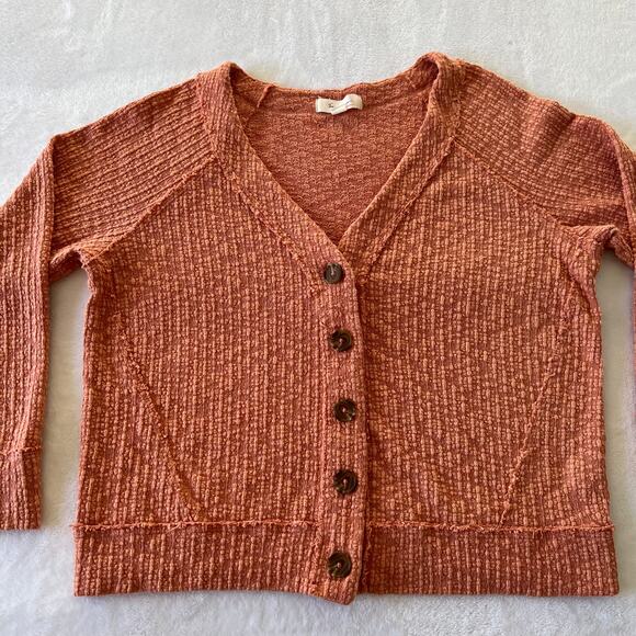 Two by Vince Camuto V-Neck Button Down Soft Textured Cardigan Size Large - Picture 4 of 12